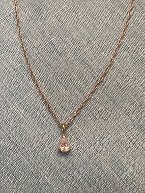 1/20 14k gold filled pear shaped CZ necklace